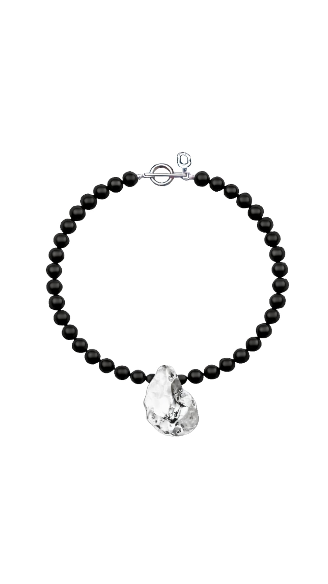 Marea Beaded Necklace - Silver