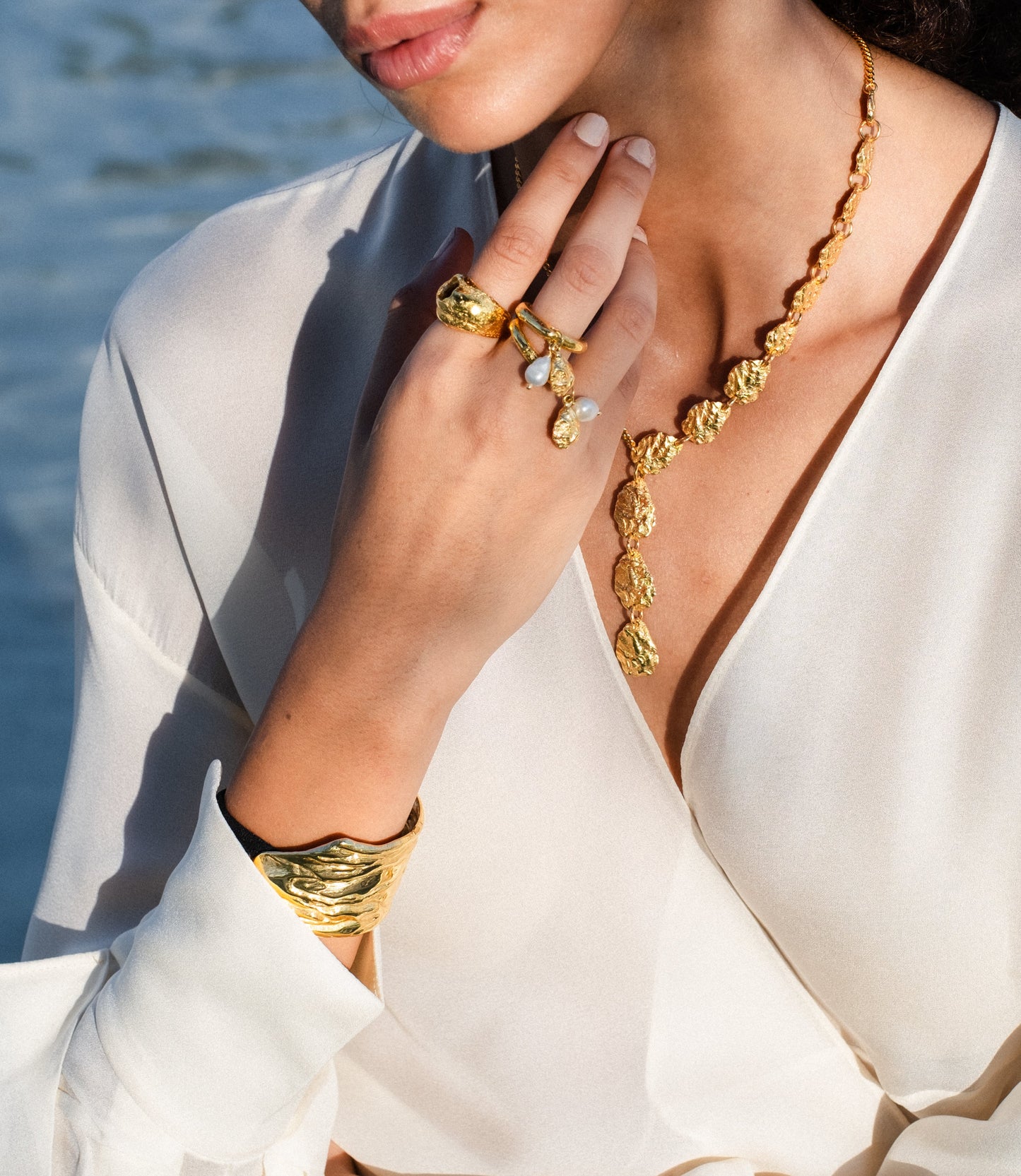 Kaia Ring - Pearl Drop