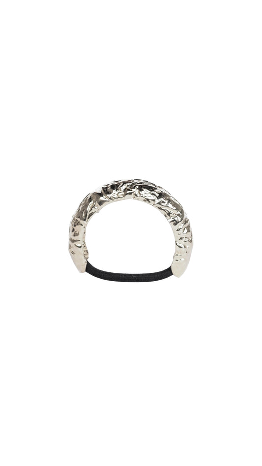 Silver Calla Hair Cuff - Textured